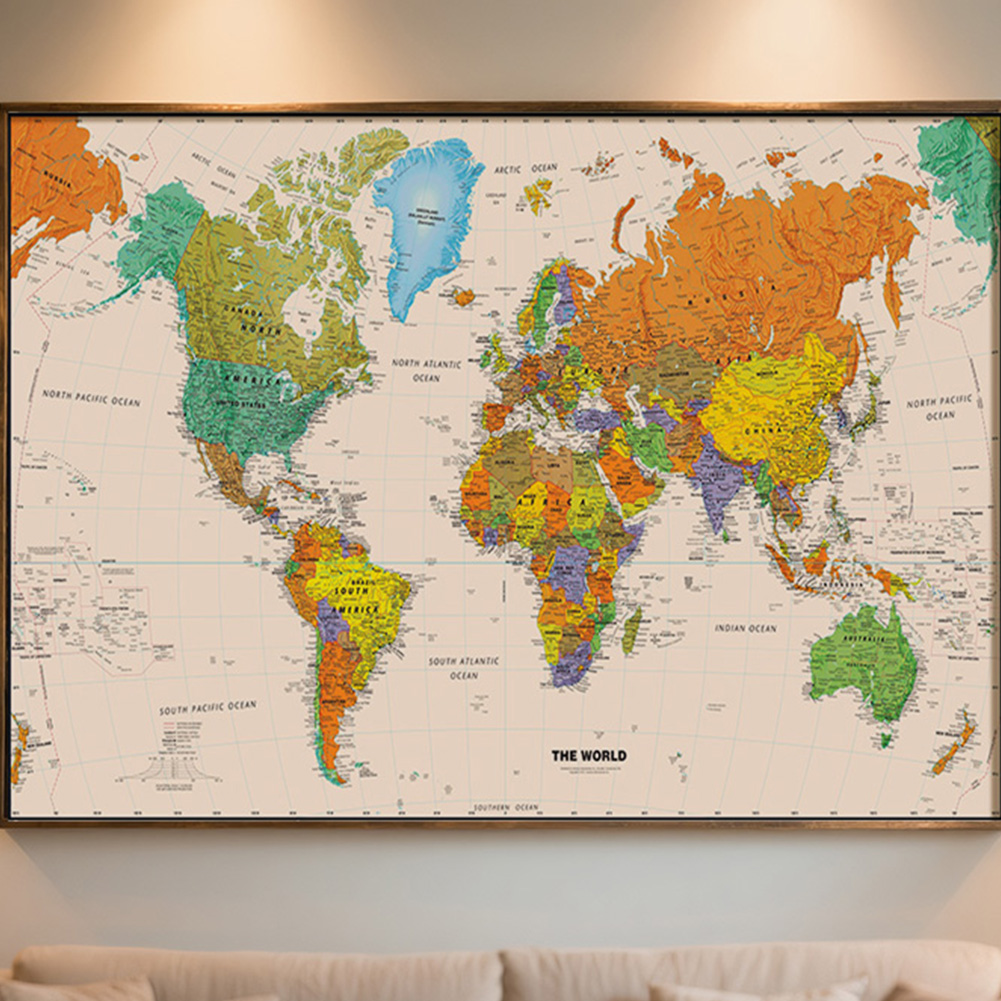 Star Map Poster - 150 x 100 cm Weltkarte-Poster, Vliesstoff,