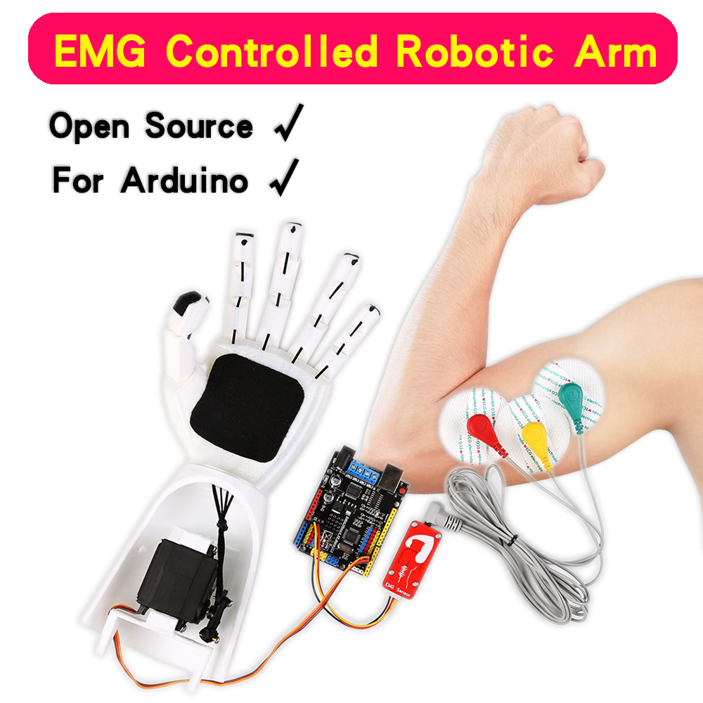 Science Project - EMG-Sensor Roboterarm Elektrischer Muskelsignalsensor Roboterarm, ARDUINO