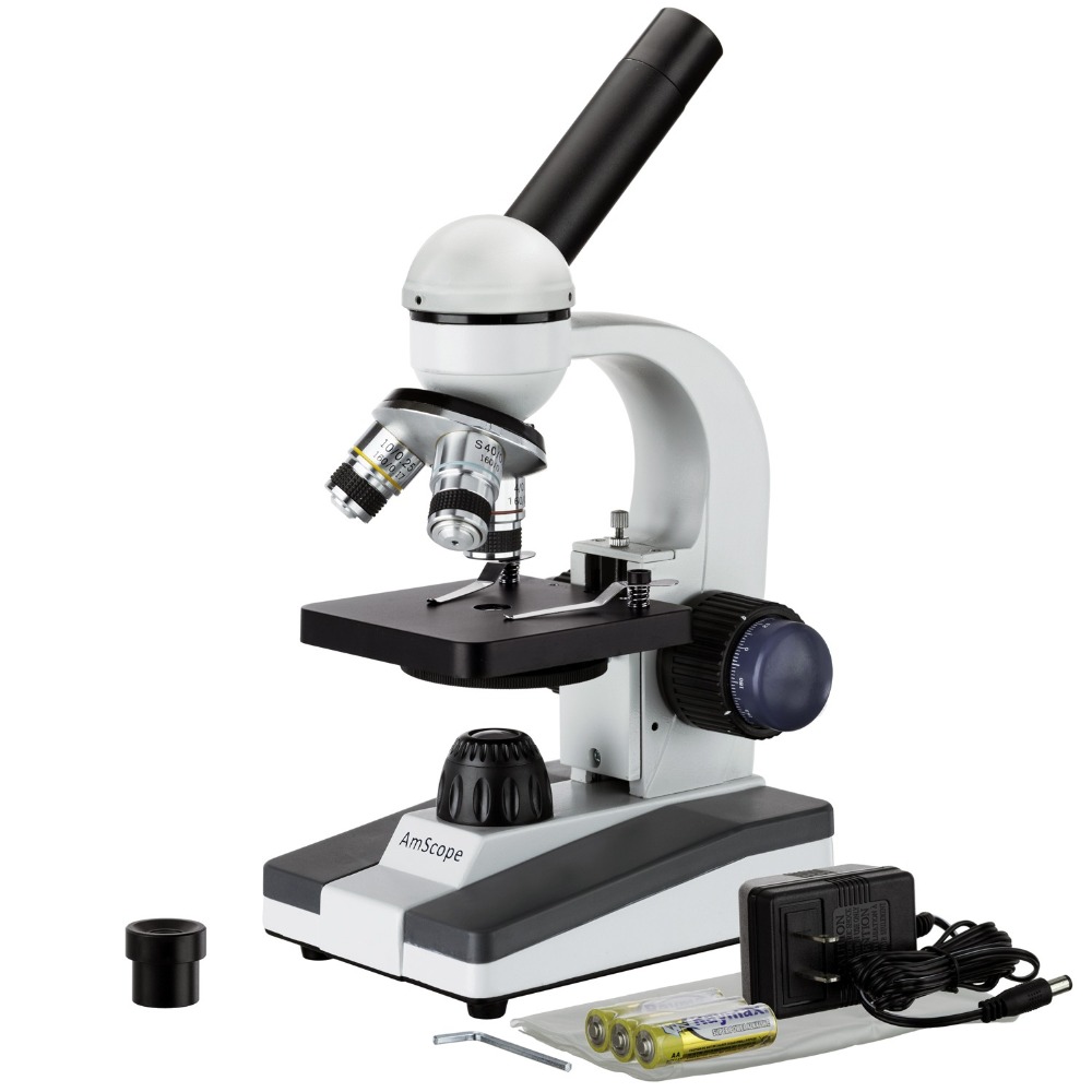 Microscope Compound 40X - AmScope M150 Serie Tragbares LED-Monokular-Studentenmikroskop 40X-1000X