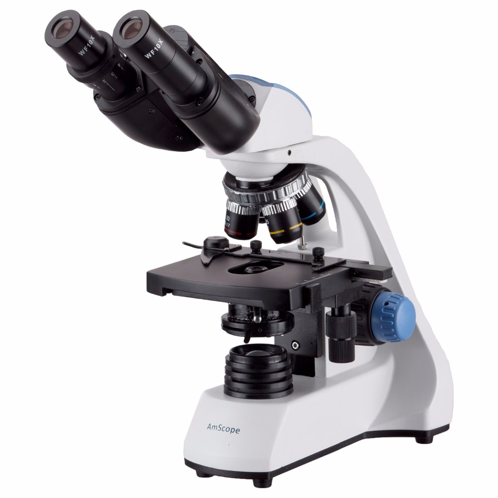 Microscope Compound 40X - AmScope 40X-2000X LED-Fernglas-Verbundmikroskop mit 3D-Zweischichtiger mechanischer