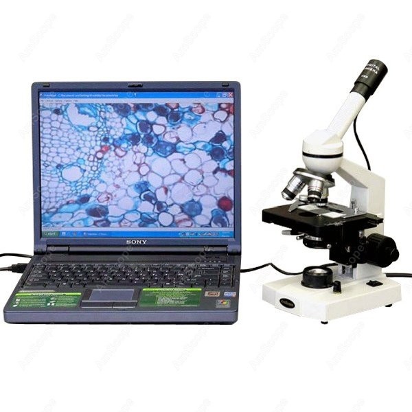 Microscope Compound 40X - AmScope M600 Serie Studenten-Monokular-Kompoundmikroskop 40X-2000X+ mit