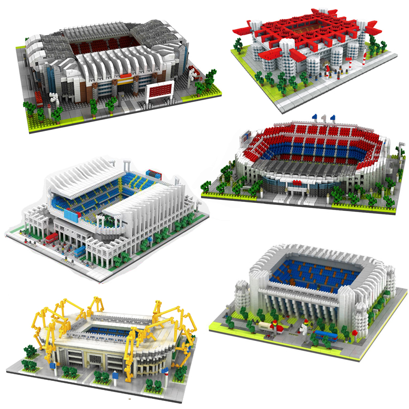Science Olympiad - Barcelona Fußballstadion Mikroblöcke Bausätze Mini Ziegel