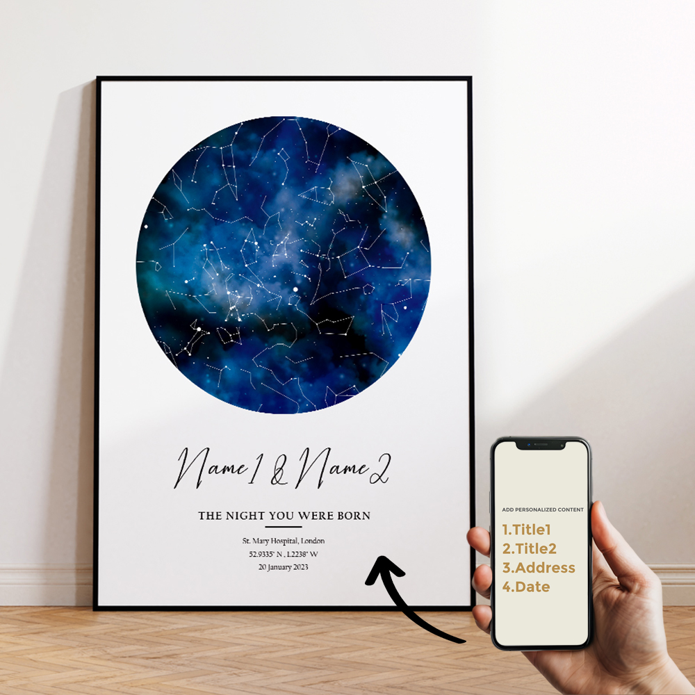 Moderne benutzerdefinierte per – Star Map Poster Bewertung und Preis